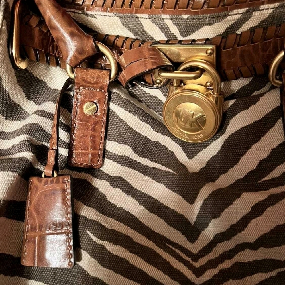 MICHAEL Michael Kors Hamilton Zebra Print Tote - Picture 7 of 7